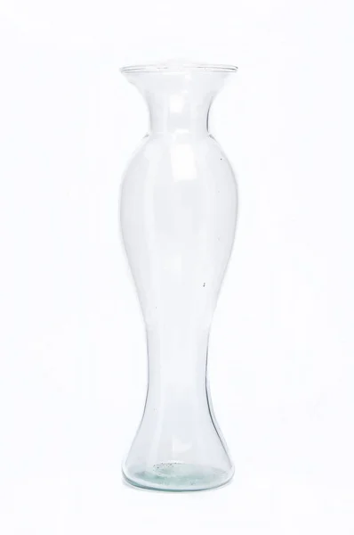 Vase en verre, isolé sur blanc — Photo