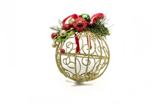 Kerstballen met decoratie details. — Stockfoto