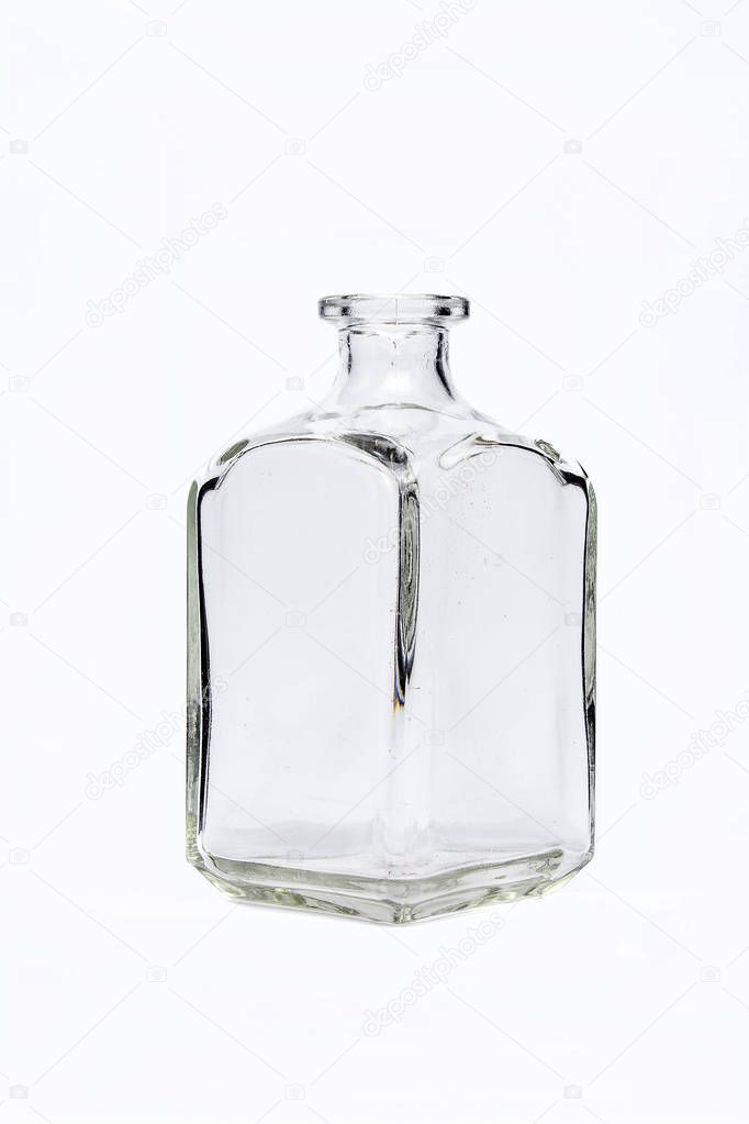 Glass vase, isolated on white