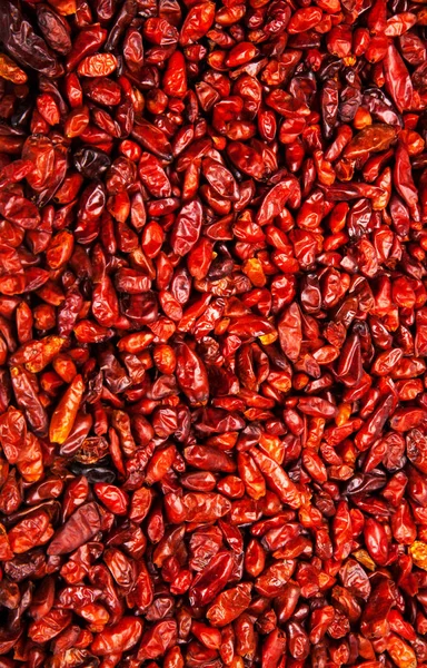 Bunch Red Chili Peppers Texture — Stock Photo, Image