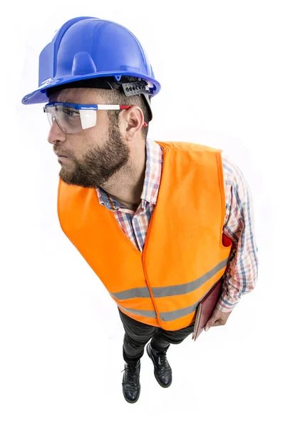 Hombre trabajador con cabeza grande —  Fotos de Stock