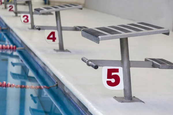 Exit and goal of Olympic pool Stock Photo