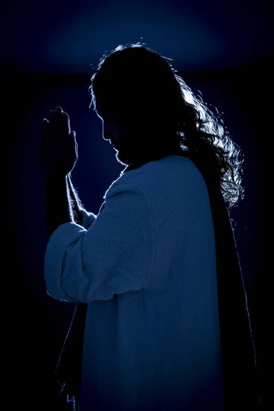 Jesucristo sosteniendo la oración — Foto de Stock