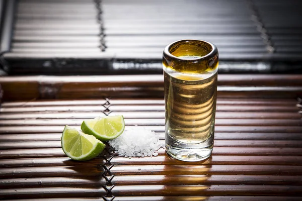 Tequila Shot Mirror Isolated White Background — Stock Photo, Image