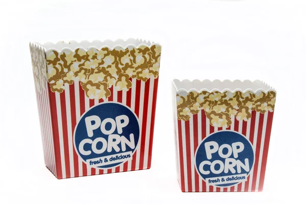 Boîtes Pop Corn Frais Délicieux — Photo