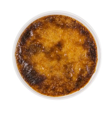 Beyaz zemin üzerine muhallebi