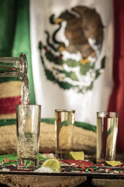 Dettaglio di colpo di tequila — Foto Stock