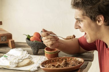 Delicious plate of birria for breakfast