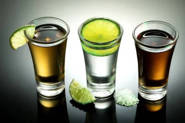 Tequila con sale e limone — Foto Stock