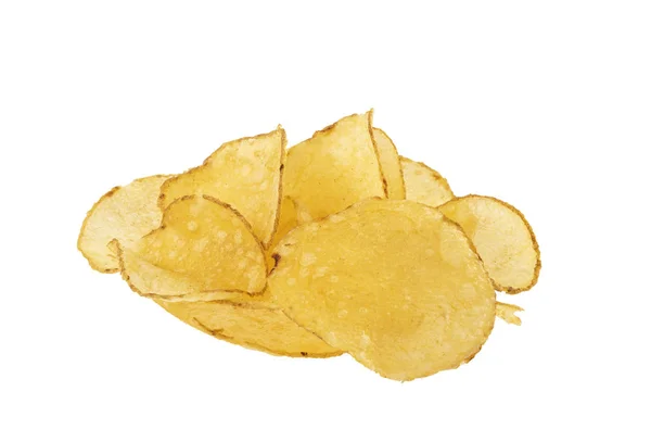 Goldene Pommes auf weißem Hintergrund — Stockfoto