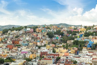 Guanajuato, Meksika. Panoramik görünüm