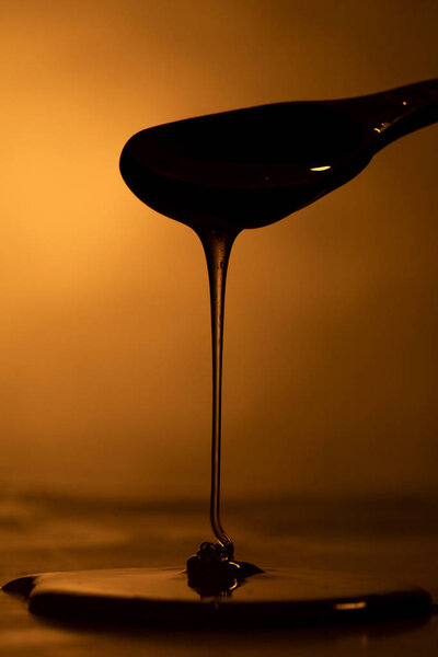 Golden honey, natural, golden, crystalline and healthy.