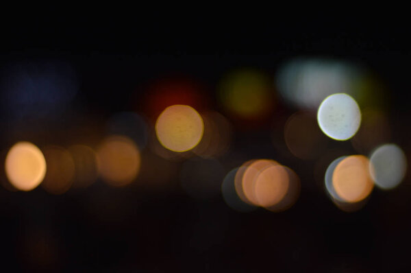 Abstract bokeh night city light blur background