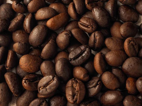 Yakın çekim makro kahve tanecikleri doku arka planı