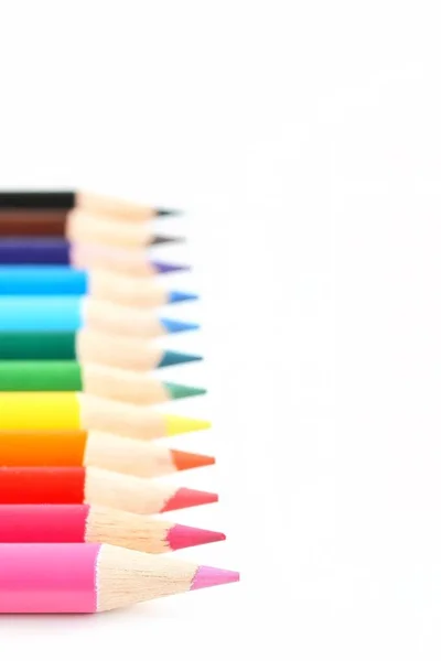 Colored Pencils on White Background — Stock Photo, Image