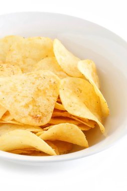 Bir beyaz Çin kase patates cipsi