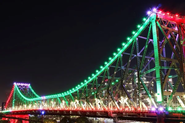 Puente Cuentos Colores Navideños Brisbane Australia — Foto de Stock
