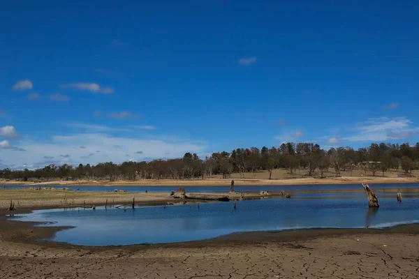 Плотина Storm King Dam Высохла Время Засухи 2019 Году Квинсленд — стоковое фото