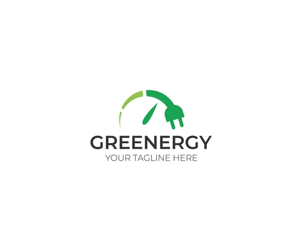 Szablon Logo Odnawialnych Źródeł Energii Zielona Energia Wektor Wzór Ekologiczny — Wektor stockowy