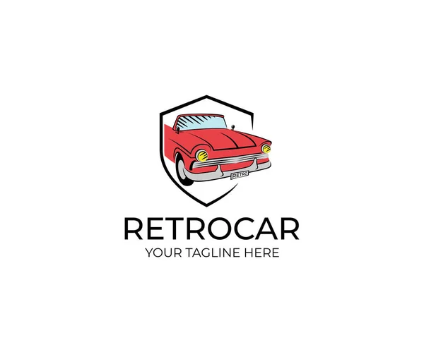 Plantilla Logotipo Coche Retro Transporte Diseño Vectores Ilustración Automóviles — Archivo Imágenes Vectoriales