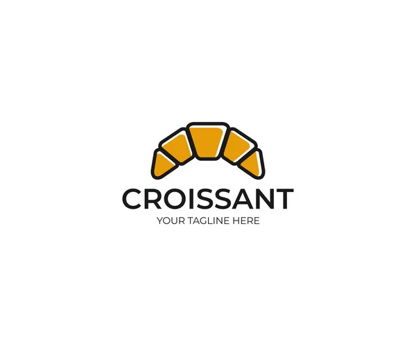 Croissant Logo Šablona Pekárna Vektorová Design Jídlo Ilustrace — Stockový vektor