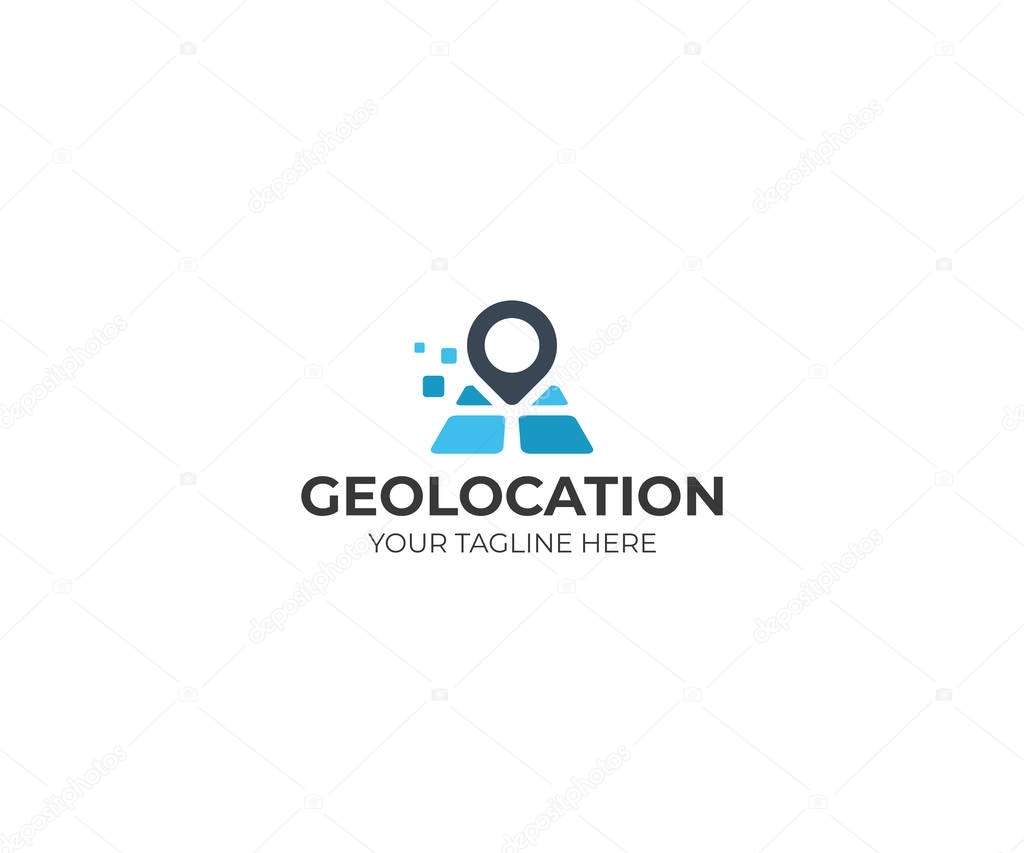 Geolocation Logo Template. Place Map Pointer Vector Design. Pinpoint Illustration