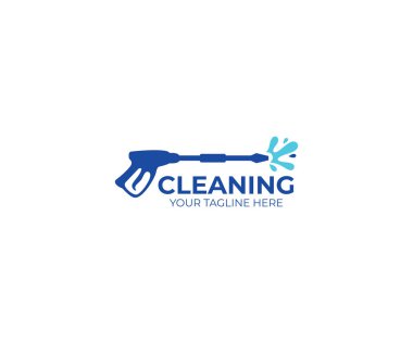 Pressure washing logo template. Cleaning vector design. Tools illustration clipart