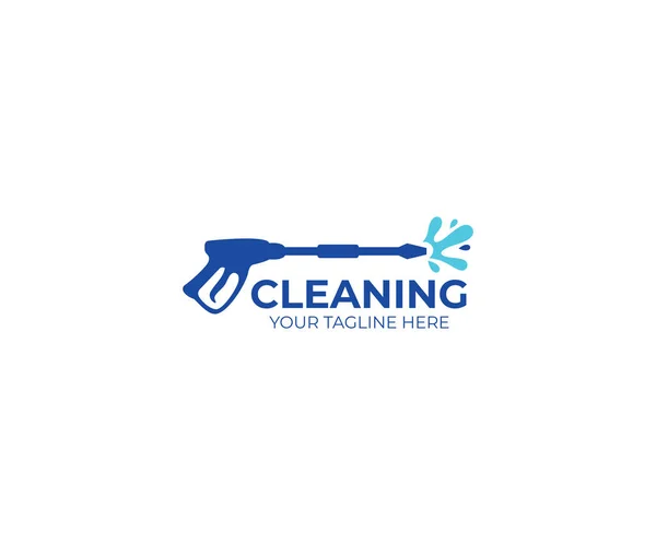 Pressure Washing Logo Template Cleaning Vector Design Tools Illustration — Stock Vector