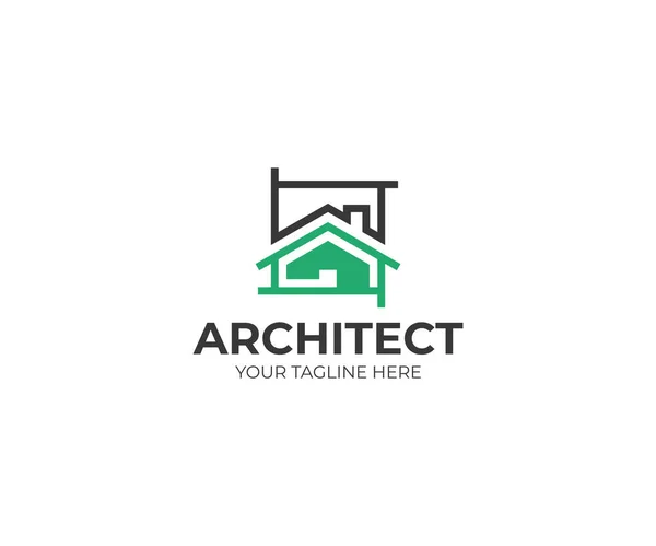 Plantilla Logotipo Boceto Arquitectura Casa Proyecto Diseño Vectores Ilustración Diseño — Vector de stock
