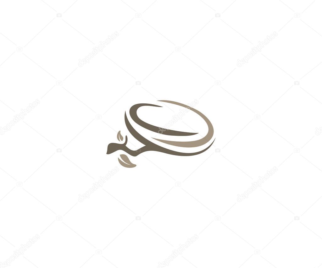 Nest Logo Template Nest Branch Vector Design Nesting House Illustration