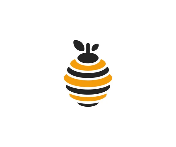 Logovorlage Bienenstock Bienenkorbvektordesign Illustration Zum Bienennest — Stockvektor