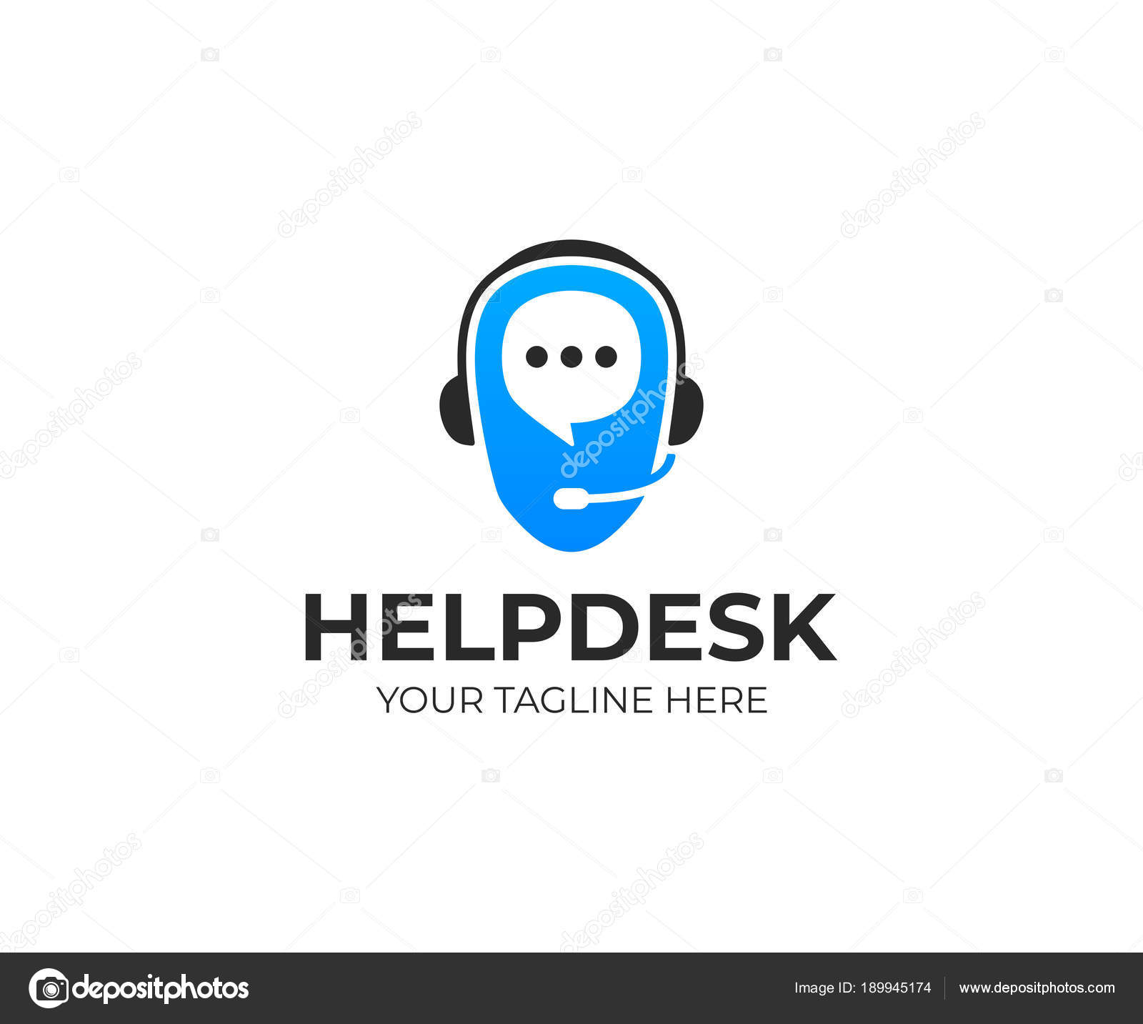 Helpdesk Logo Template Support Service Vector Design Call Center