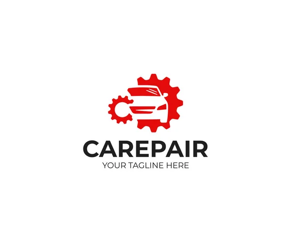 Modelo Logotipo Reparo Carro Carro Reparação Design Vetorial Logotipo Automóvel —  Vetores de Stock