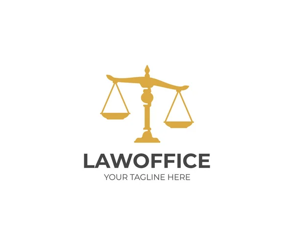 Maßstäbe Der Gerechtigkeit Logovorlage Gesetz Skaliert Vektordesign Rechtliche Maßstäbe Der — Stockvektor