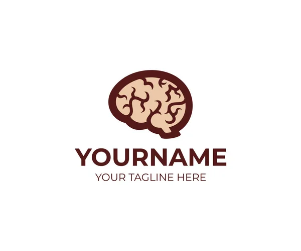 Cerebro Mente Plantilla Logotipo Símbolo Medicina Creatividad Idea Creativa Mente — Vector de stock