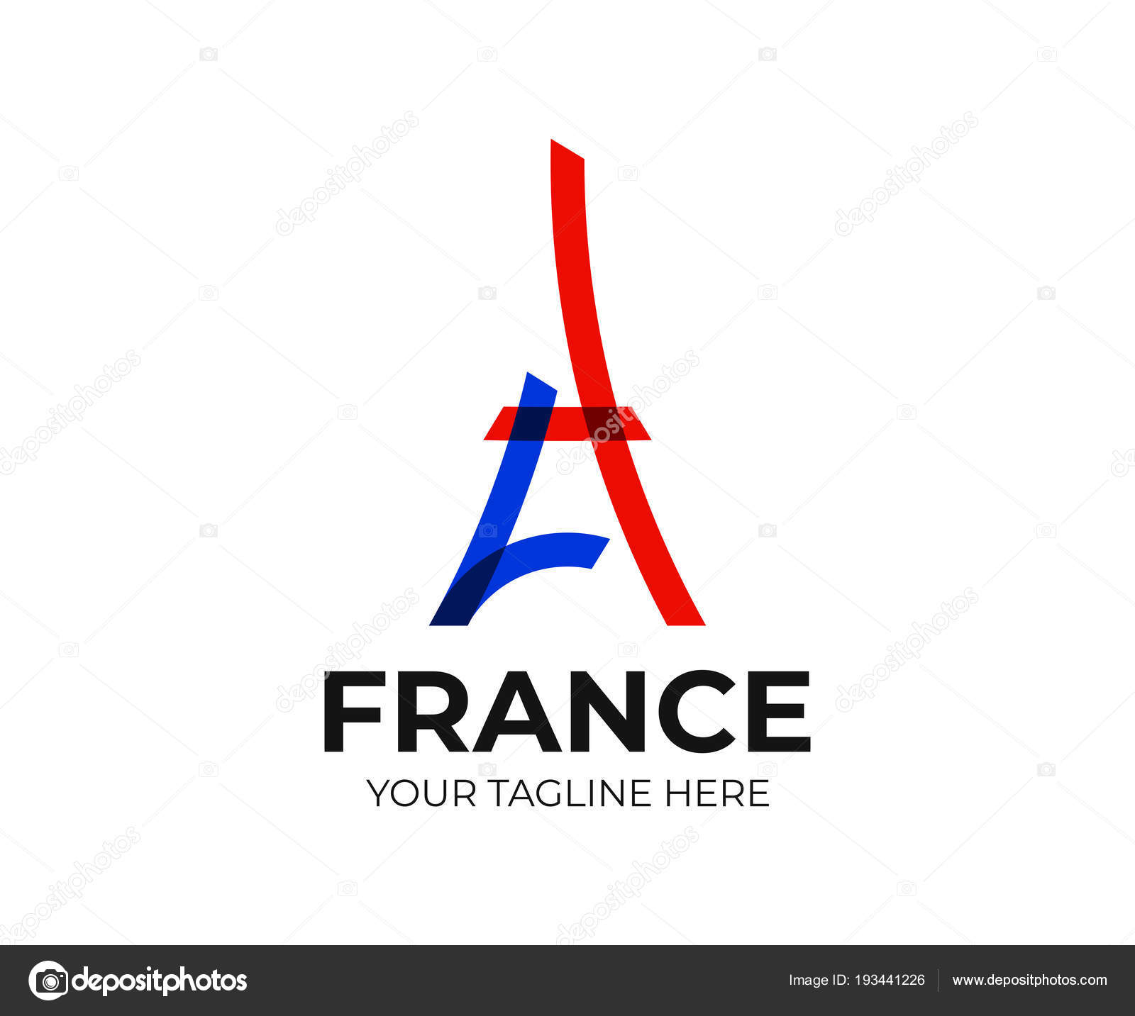 Paris vector logo design template. France or Eiffel Tower icon Stock Photo  - Alamy