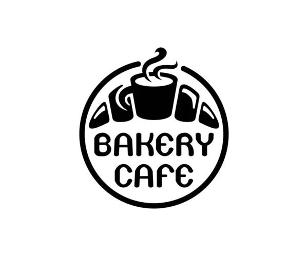 Bakery Cafe Bakehouse Logo Design Label Home Baking Sweet Food — Stock Vector
