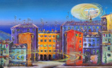 Gece şehir denize yakın