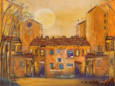 Saint-Petersburg üzerinde Full moon