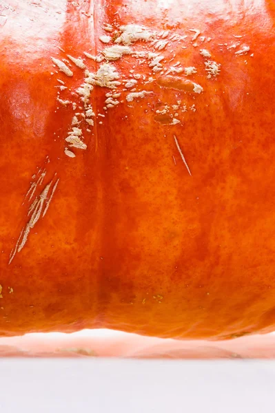 Closeup on gorgeous and big ripe orange pumpkin — Stock Photo, Image