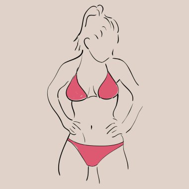 Bikini Modeli kroki