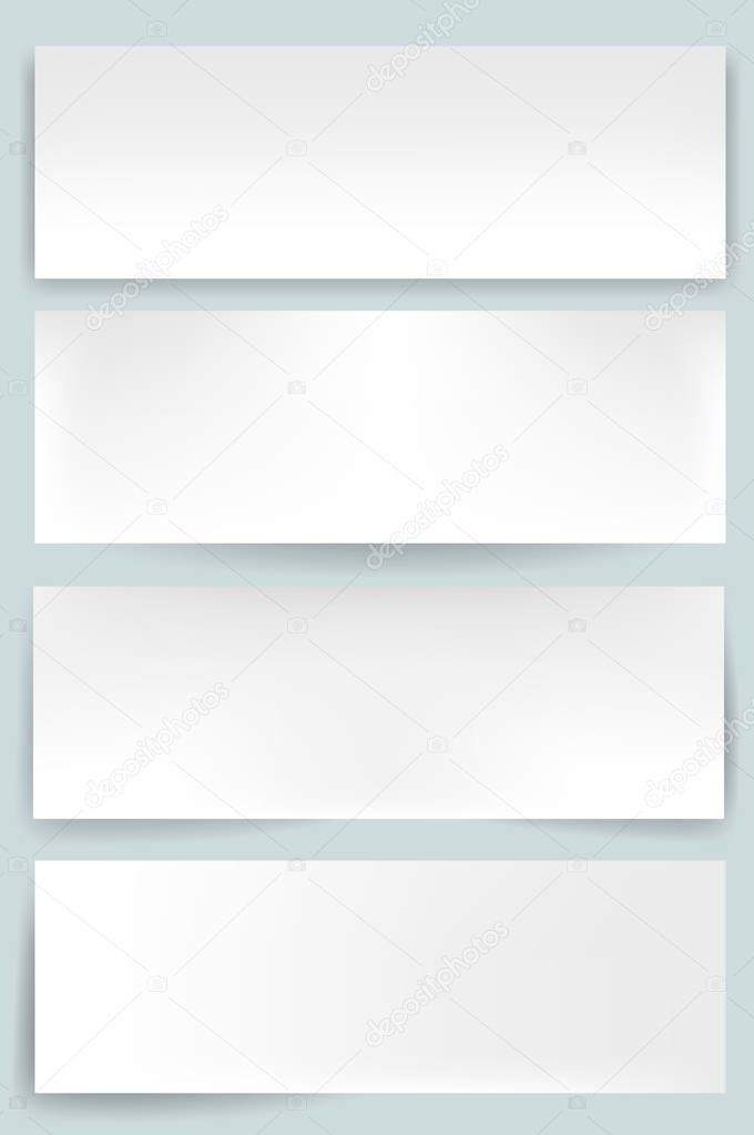 Blank web banners with editable mesh