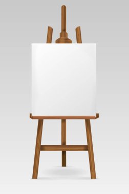 Boş tuval ile sehpa