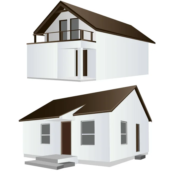Vektor-Illustration eines kühlen Hauses — Stockvektor