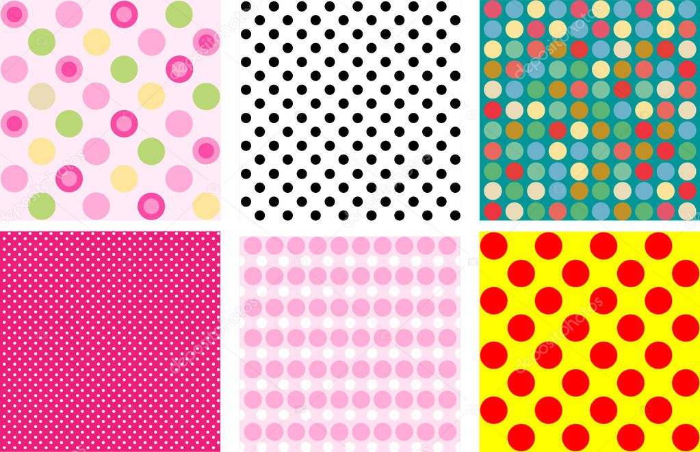 Set of polka dots