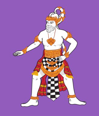 Hanoman wayang wong 'un çizim vektörü