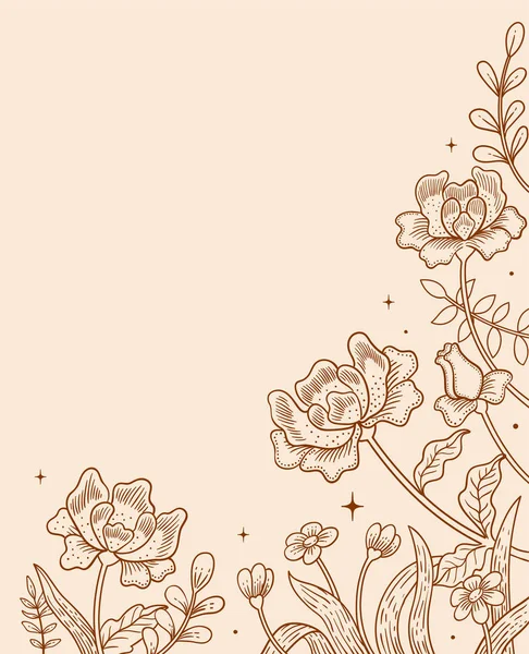 Ręcznie Rysowane Ilustracja Wektor Grafika Batik Tło Kwiat — Wektor stockowy