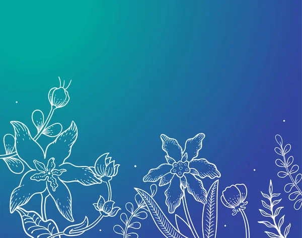 Ilustração Gráfico Vetorial Fundo Floral Desenhado Mão —  Vetores de Stock