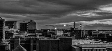 Durham Skyline Siyah ve Beyaz