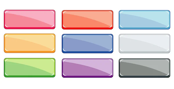 Interface bouton rectangle — Image vectorielle